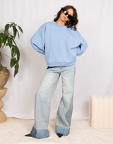 Oversized balloon sleeve sweater