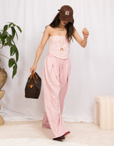 Tall Y2K wide leg drawstring trousers