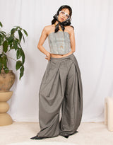 Tall tailored pinstripe wide trousers