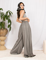 Tall tailored pinstripe wide trousers