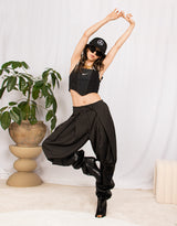 Tall tailored pinstripe wide trousers