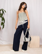 Relaxed straight leg trousers