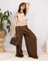 Tall tailored pinstripe wide trousers