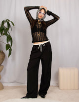 Relaxed straight leg trousers