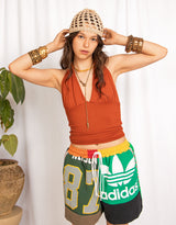 Ruched halter neck top
