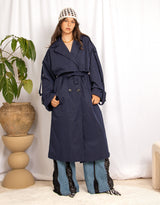 Oversized cape trenchcoat
