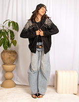 Rhinestone zip hoodie