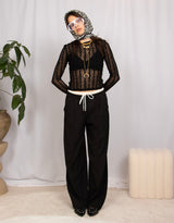 Relaxed straight leg trousers