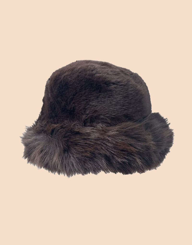 Faux fur furry bucket hat