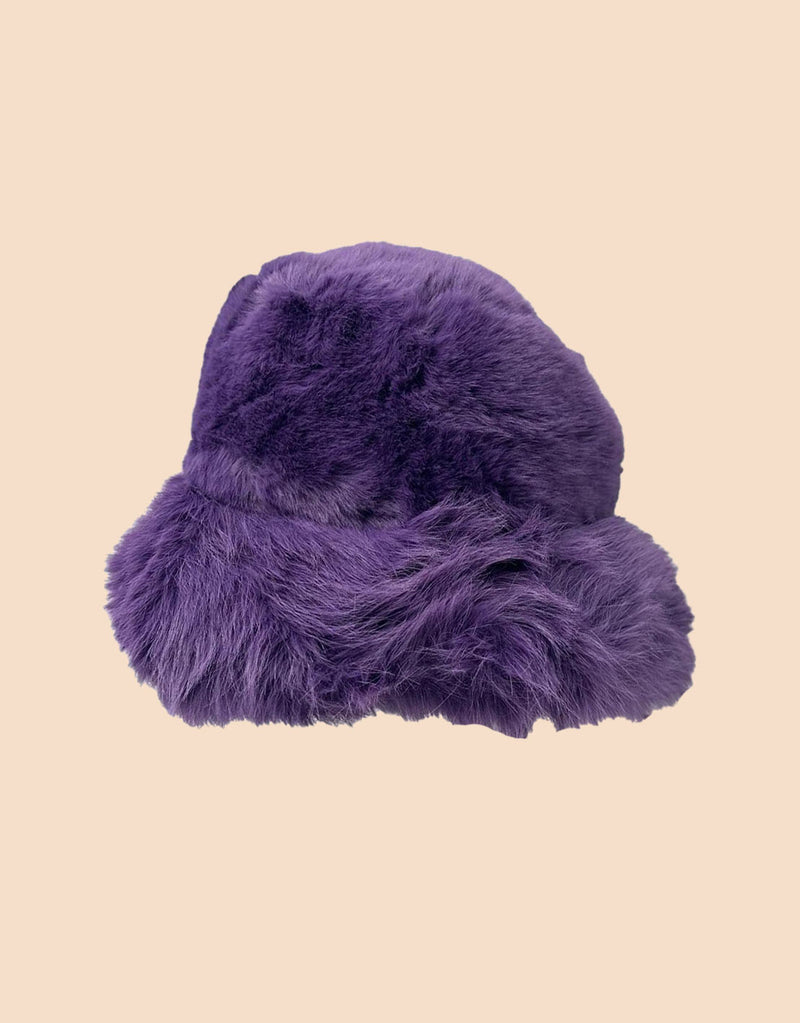 Faux fur furry bucket hat