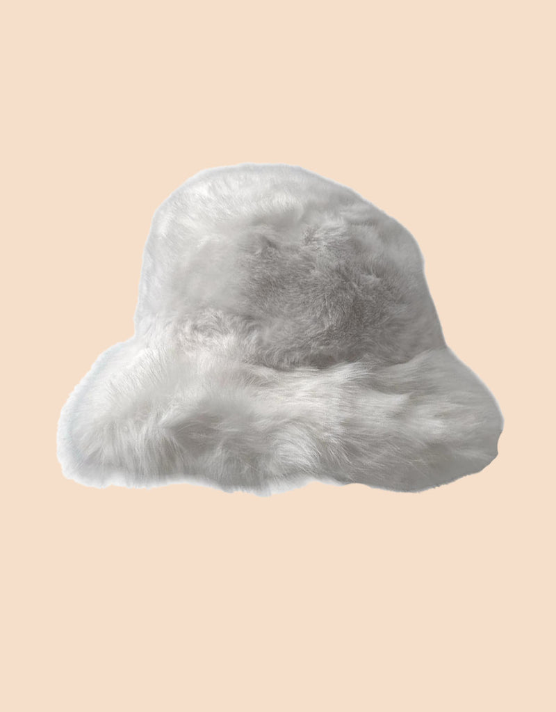 Faux fur furry bucket hat