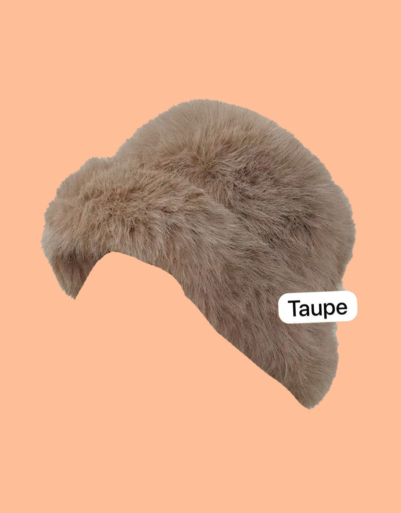 Faux furry bucket hat I