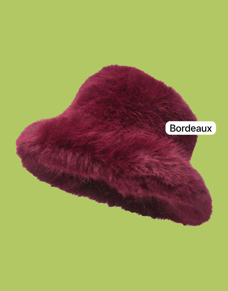 Faux furry bucket hat I