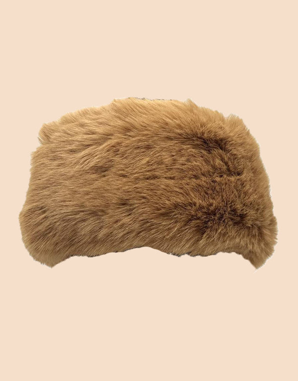 Faux furry bandeau hat