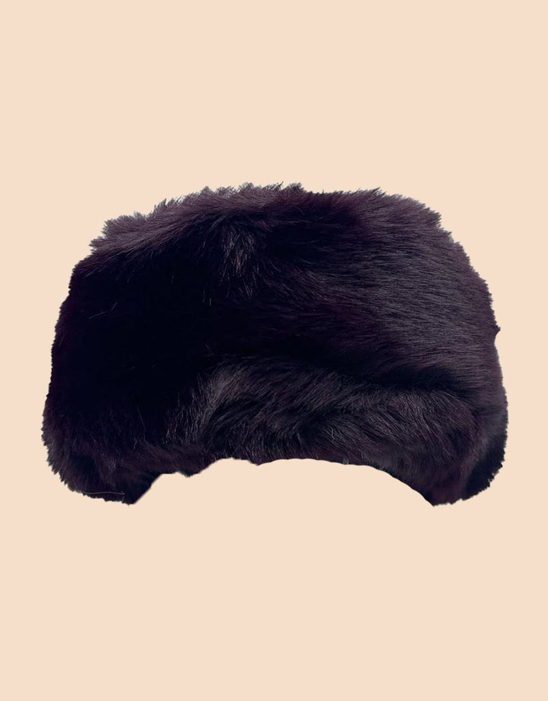 Faux furry bandeau hat