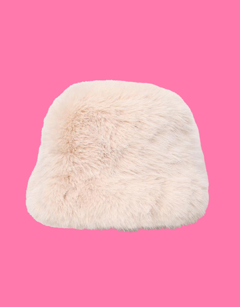 Faux furry bucket hat