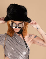 Faux furry bucket hat