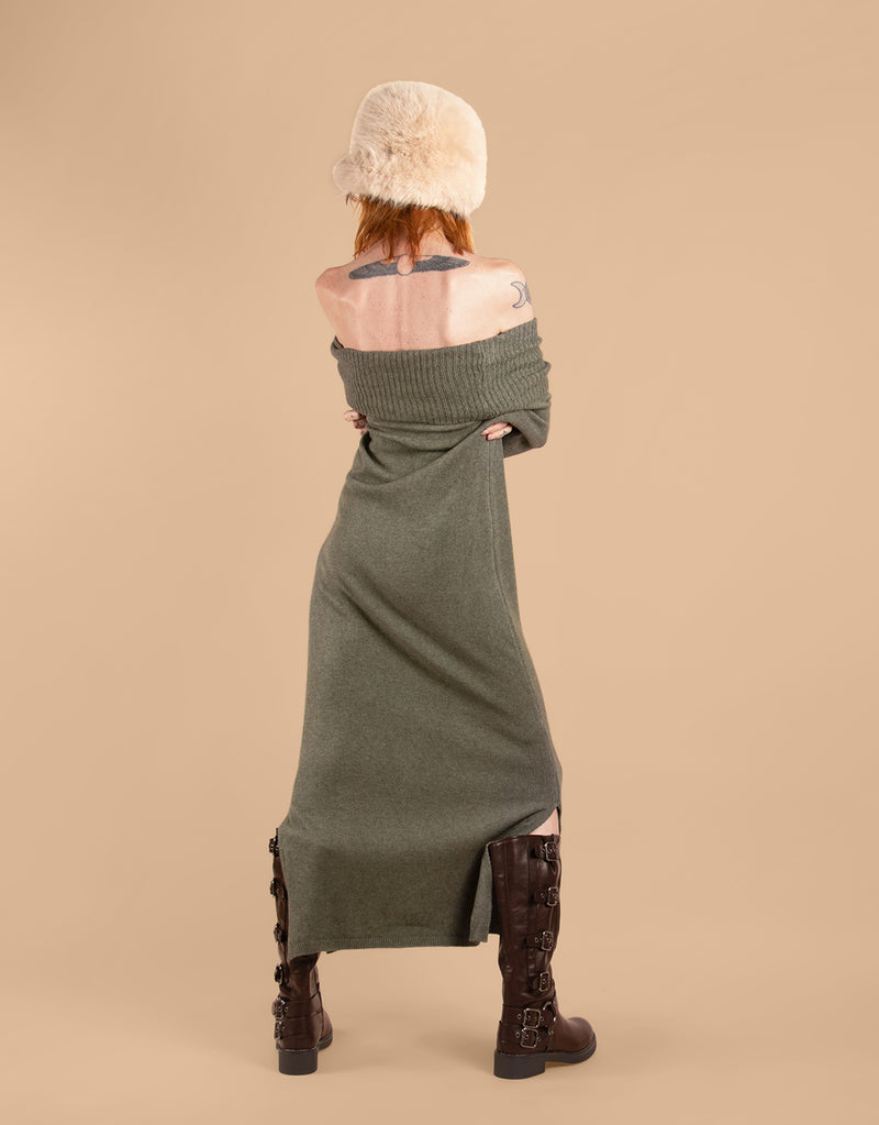 Fold over maxi dress