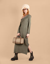 Fold over maxi dress