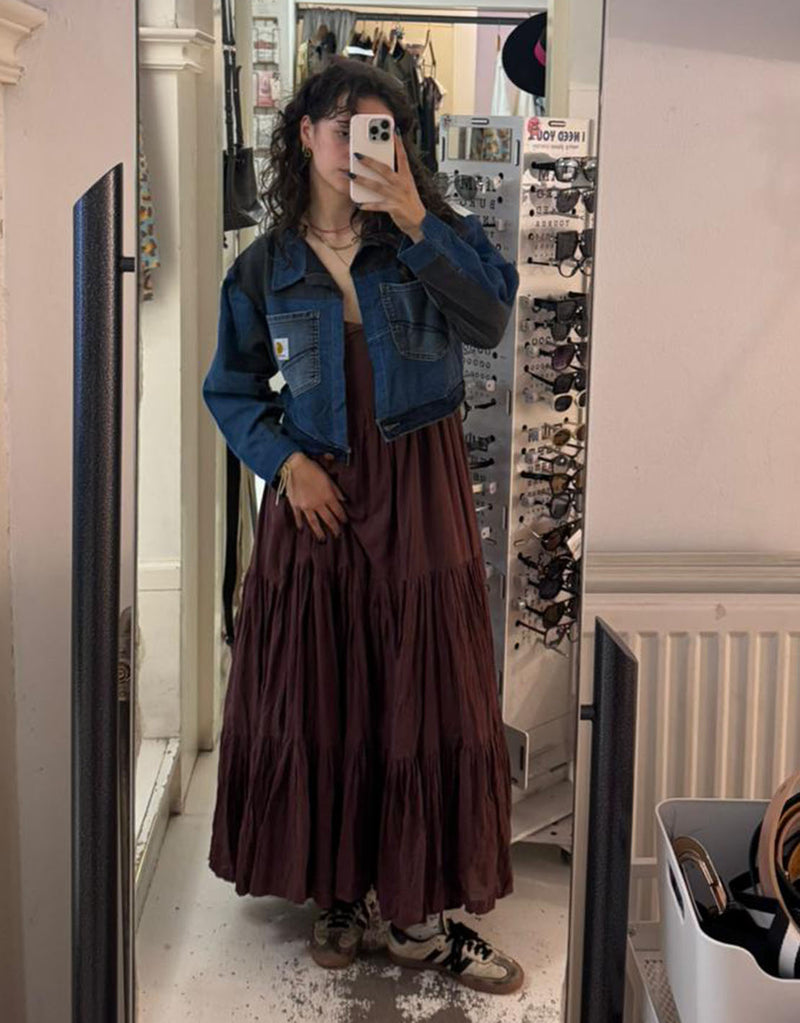 Free people flowy back tie maxi dress
