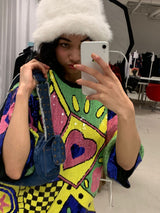 Geometric sequin T-shirt