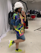 Geometric sequin T-shirt