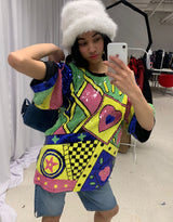 Geometric sequin T-shirt