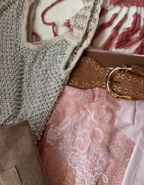 Hand embellished macrame beaded bag