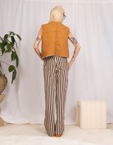 Vegan suede embroidery gilet