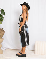 Vintage customized upcycled adidas denim jorts