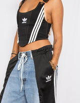 Vintage customized upcycled adidas denim jorts