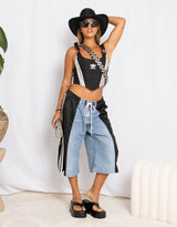 Vintage customized upcycled adidas denim jorts