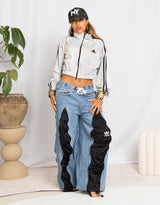 Vintage customized upcycled Adidas track jacket