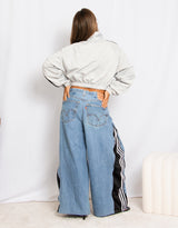Vintage customized upcycled Adidas track jacket