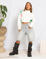 Vintage customized upcycled Nike track jacket