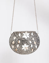 Handcrafted embellished mirror festival bag