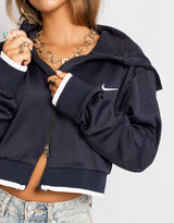 Vintage customized upcycled Nike hooded track jacket