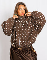 Polkadot puffy track jacket