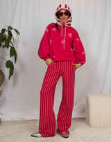 Oversized sweater with hearts