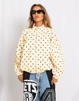 Polkadot puffy track jacket