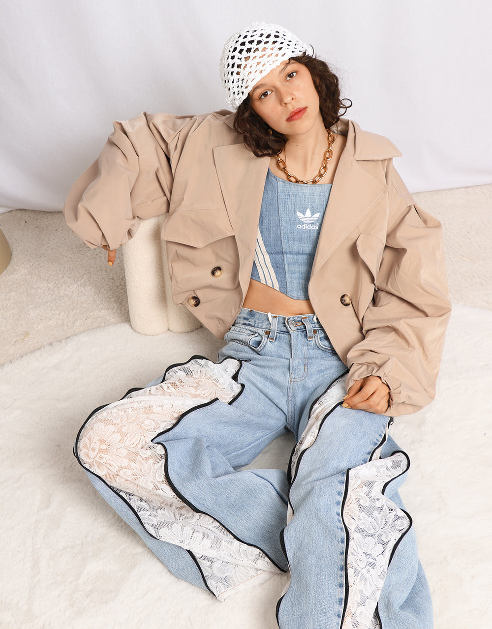 Cropped balloon sleeves trenchcoat – JUTKA & RISKA