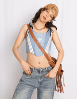 Crochet net sequin beanie