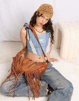 Crochet net sequin beanie