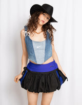 Vintage customized bow detail skort