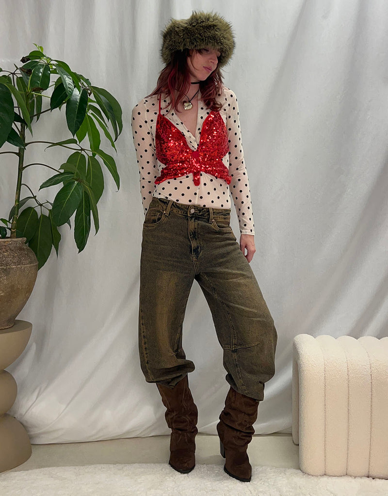 Butterfly sequin top