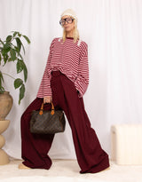 Oversized fluid wide leg trousers
