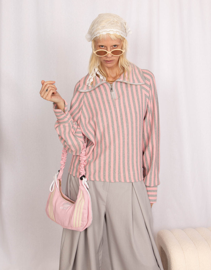 Striped Y2K zip top – JUTKA & RISKA