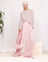 Oversized fluid wide leg trousers