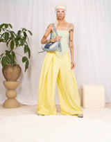 Oversized fluid wide leg trousers