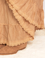 Handcrafted wide boho maxi skirt